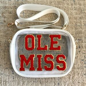 Clear crossbody stadium bag